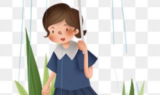 小女孩撑伞 小女孩撑伞